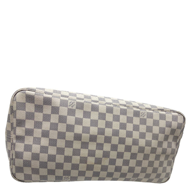 LOUIS VUITTON Neverfull GM Damier Azur Tote Shoulder Bag White