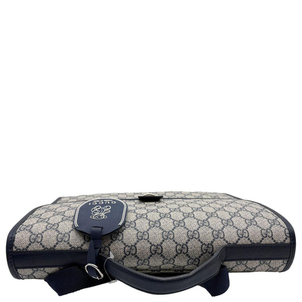 GUCCI Children's School GG Supreme Canvas Briefcase Backpack Navy Blue 271102