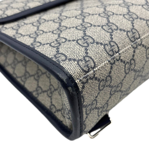 GUCCI Children's School GG Supreme Canvas Briefcase Backpack Navy Blue 271102