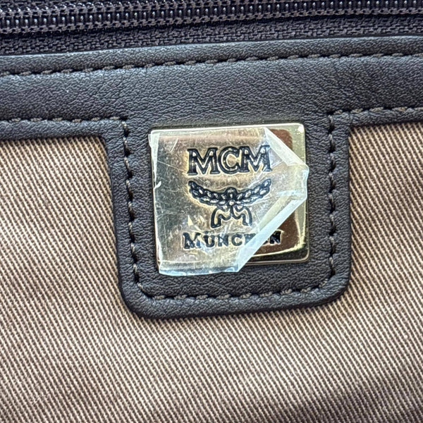 MCM Visetos Canvas Boston Bag Cognac