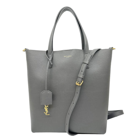 YVES SAINT LAURENT Toy Leather Shopping Tote Bag Grey