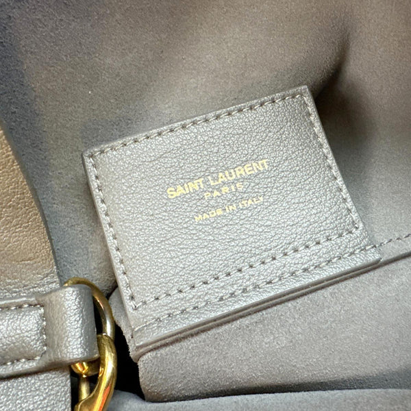 YVES SAINT LAURENT Toy Leather Shopping Tote Bag Grey