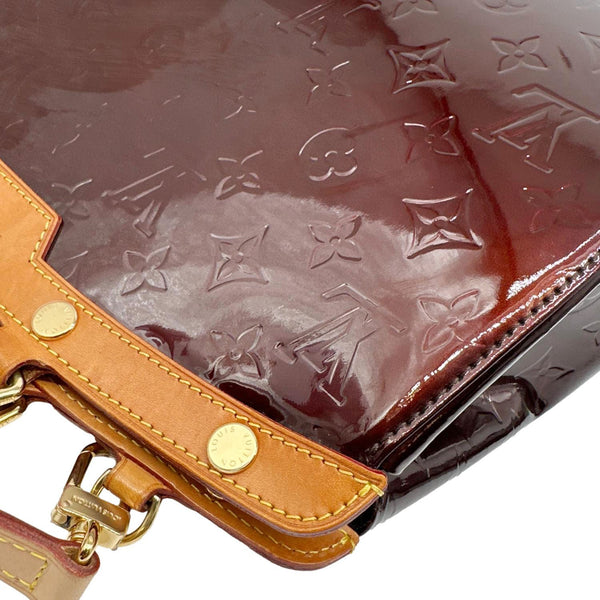 LOUIS VUITTON Brea MM Monogram Vernis Satchel Bag Amarante