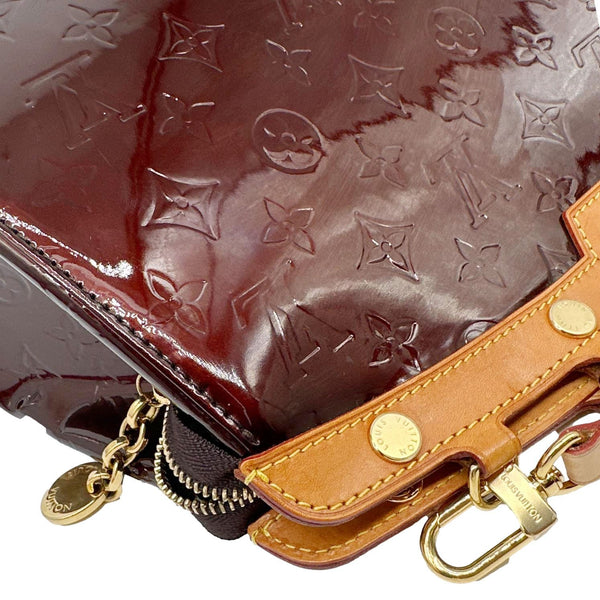 LOUIS VUITTON Brea MM Monogram Vernis Satchel Bag Amarante