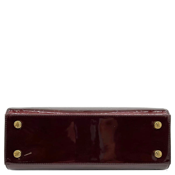 LOUIS VUITTON Brea MM Monogram Vernis Satchel Bag Amarante