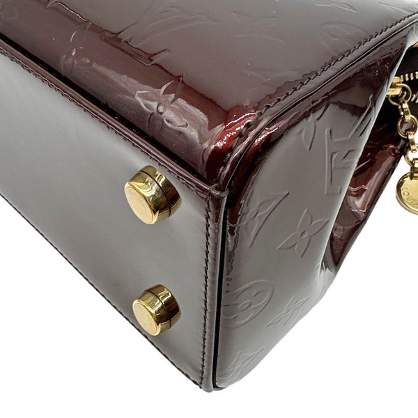 LOUIS VUITTON Brea MM Monogram Vernis Satchel Bag Amarante