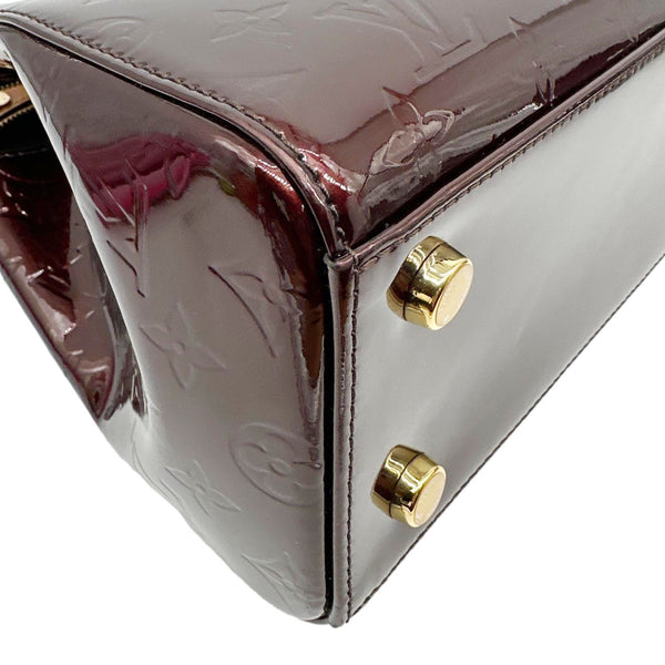 LOUIS VUITTON Brea MM Monogram Vernis Satchel Bag Amarante