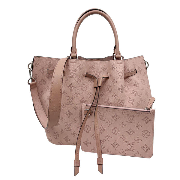 LOUIS VUITTON Girolata Monogram Mahina Leather Shoulder Bag Pink