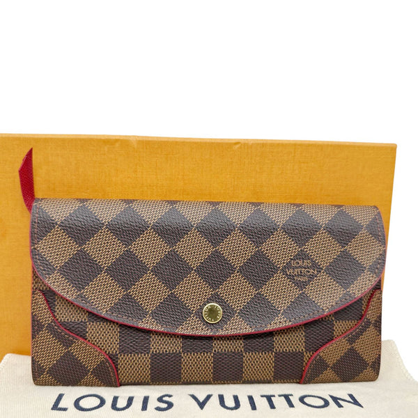 LOUIS VUITTON Caissa Damier Ebene Wallet Brown