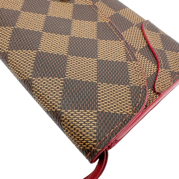 LOUIS VUITTON Caissa Damier Ebene Wallet Brown