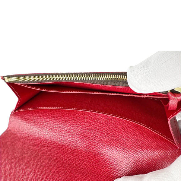 LOUIS VUITTON Caissa Damier Ebene Wallet Brown