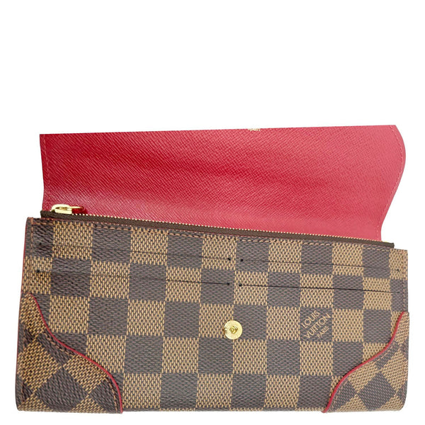 LOUIS VUITTON Caissa Damier Ebene Wallet Brown