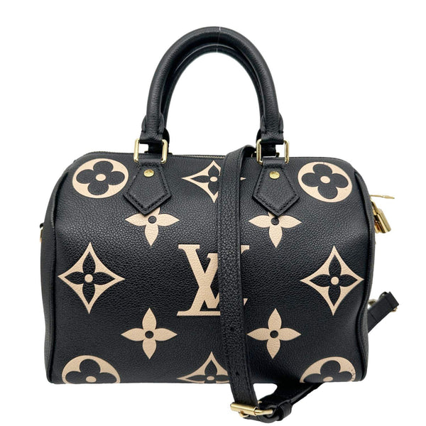 LOUIS VUITTON Speedy Bandouliere 25 Monogram Empreinte Leather Shoulder Bag Bicolor