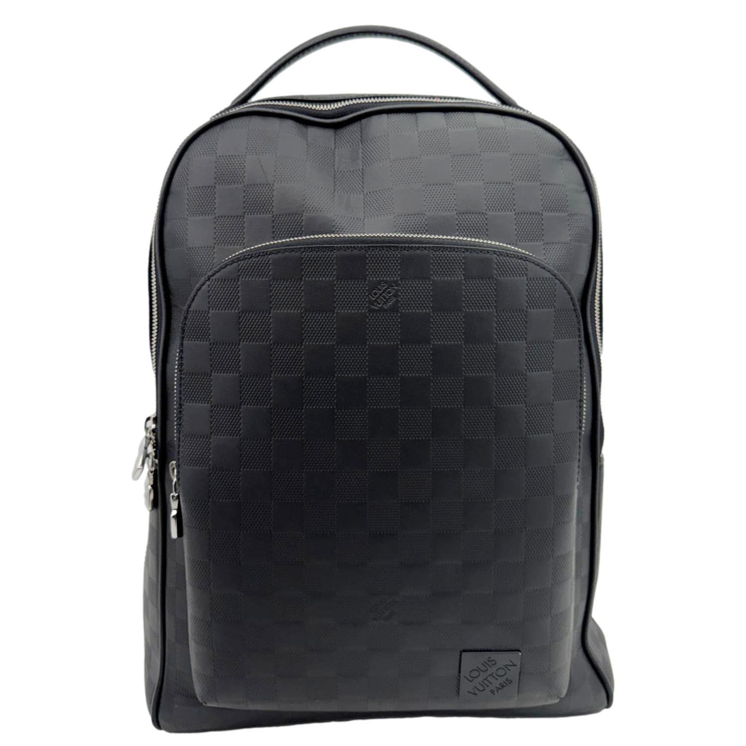 LOUIS VUITTON Avenue Damier Infini Leather Backpack Bag Black LOUIS VUITTON Avenue Damier Infini Leather Backpack Bag Black