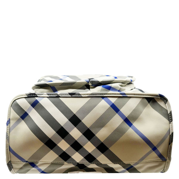 BURBERRY Shield Check Nylon Backpack Grey