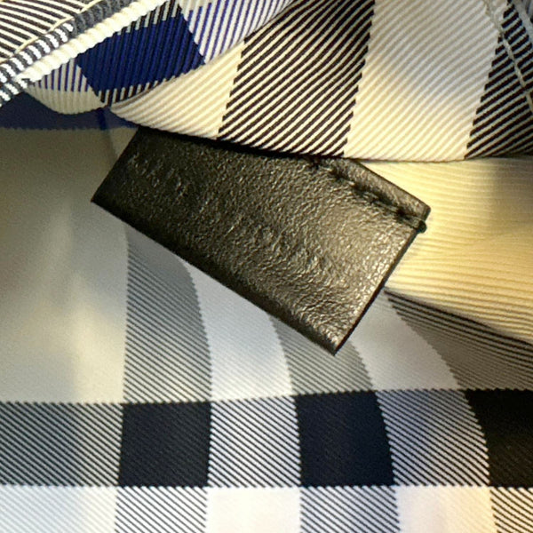 BURBERRY Shield Check Nylon Backpack Grey