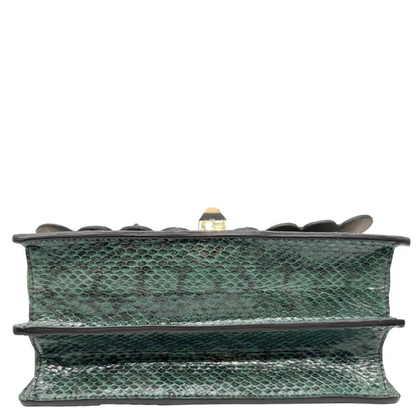 FENDI Kan I Medium Scalloped Python Shoulder Bag Green