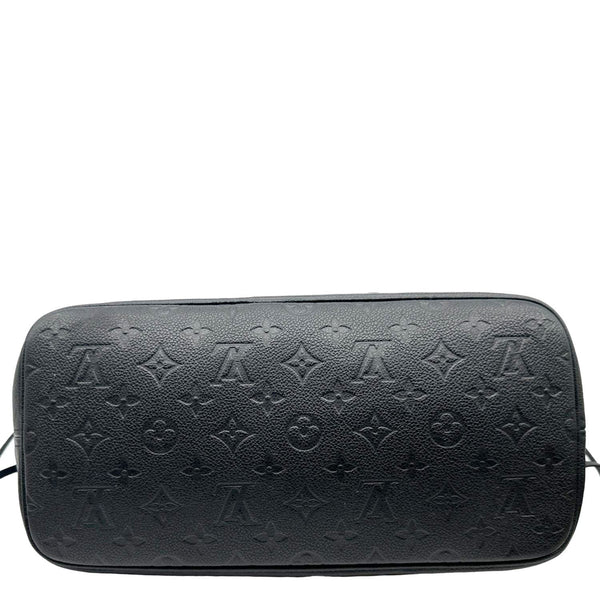 LOUIS VUITTON Neverfull MM Empreinte Leather Tote Shoulder Bag Black
