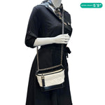 CHANEL Gabrielle Small Quilted Calfskin Leather Hobo Bag White