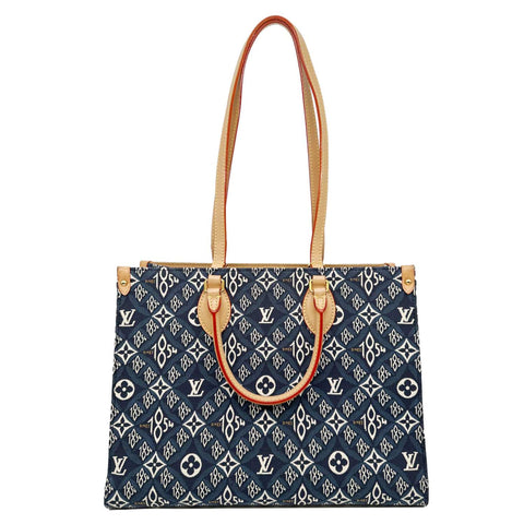 LOUIS VUITTON Onthego MM Since 1854 Jacquard Shoulder Bag Blue