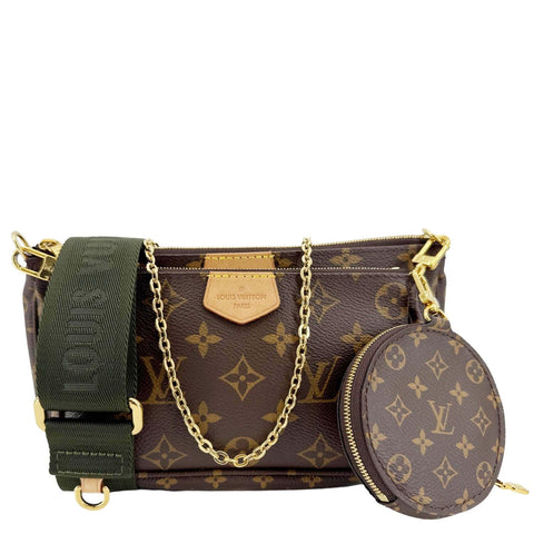 LOUIS VUITTON Multi Pochette Accessoires Monogram Canvas Crossbody Bag Brown