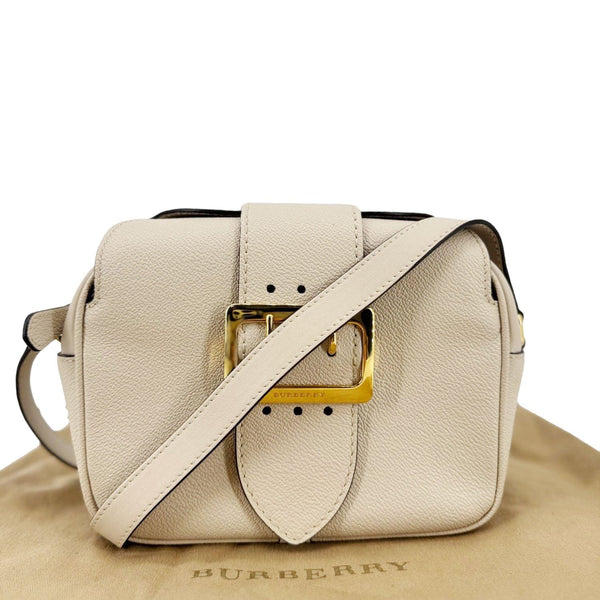 BURBERRY Buckle Small Leather Crossbody Bag Limestone