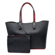 CHRISTIAN LOUBOUTIN Cabata Studded Calfskin Leather Tote Bag Black