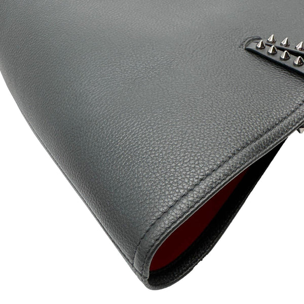 CHRISTIAN LOUBOUTIN Cabata Studded Calfskin Leather Tote Bag Black