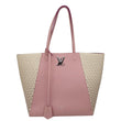 LOUIS VUITTON Lockme Cabas Perforated Leather Shoulder Tote Bag Pink