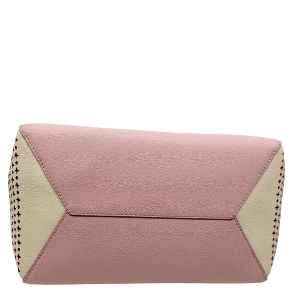 LOUIS VUITTON Lockme Cabas Perforated Leather Shoulder Tote Bag Pink