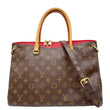 LOUIS VUITTON Pallas MM Monogram Canvas Shoulder Bag Brown