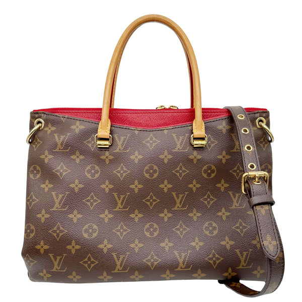 LOUIS VUITTON Pallas MM Monogram Canvas Shoulder Bag Brown