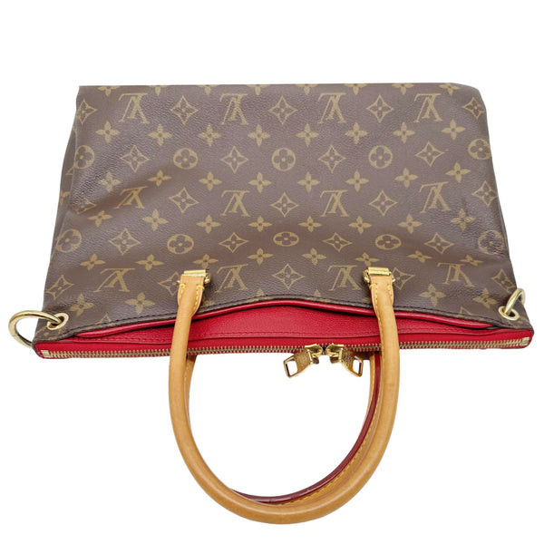 LOUIS VUITTON Pallas MM Monogram Canvas Shoulder Bag Brown