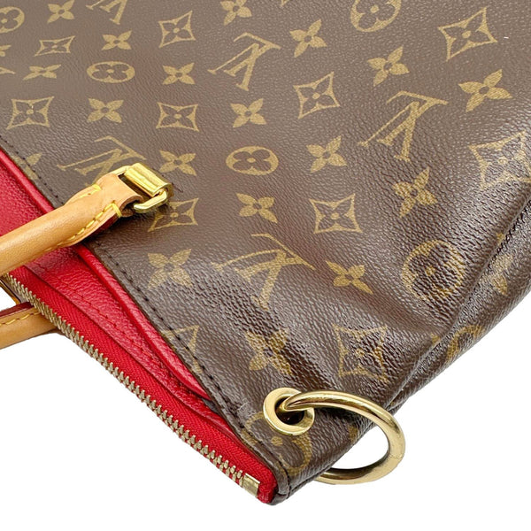 LOUIS VUITTON Pallas MM Monogram Canvas Shoulder Bag Brown