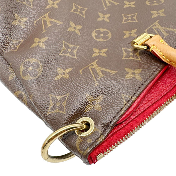 LOUIS VUITTON Pallas MM Monogram Canvas Shoulder Bag Brown