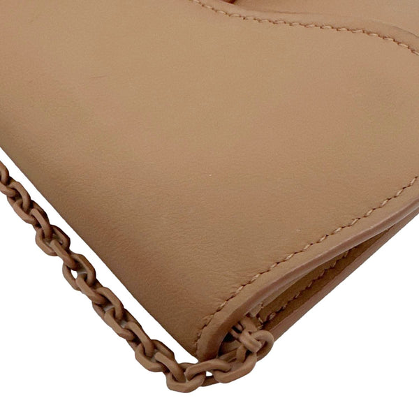 CHRISTIAN DIOR Nano Saddle Ultra Matte Calfskin Leather Chain Pouch Pink