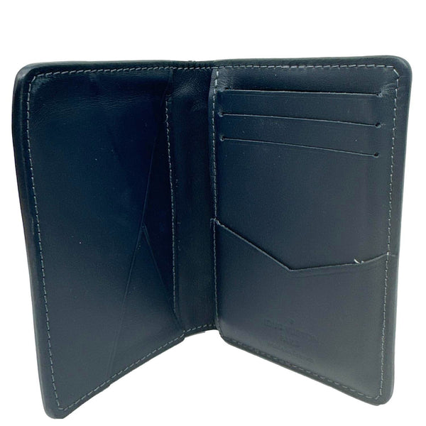 LOUIS VUITTON Monogram Shadow Pocket Organizer Navy Blue