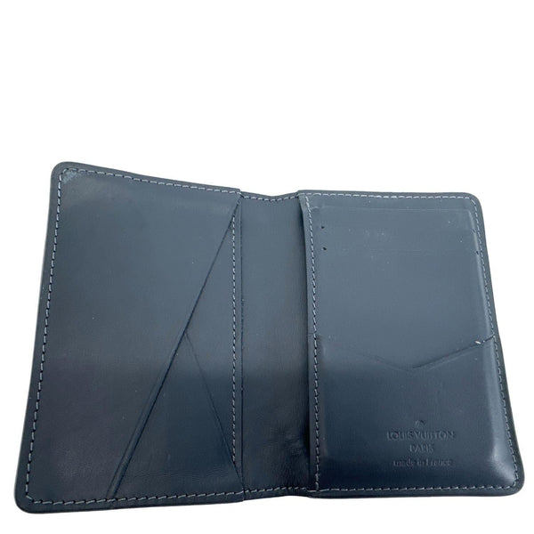 LOUIS VUITTON Monogram Shadow Pocket Organizer Navy Blue