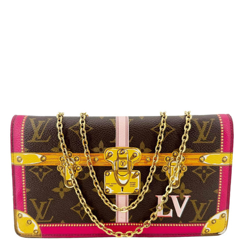 LOUIS VUITTON Summer Trunks Pochette Weekend Monogram Canvas Shoulder Bag Brown