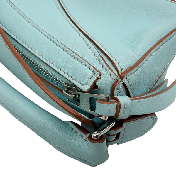 LOEWE Puzzle Nano Calfskin Leather Shoulder Bag Blue