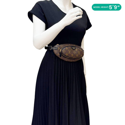 LOUIS VUITTON Keepit Monogram Canvas Bumbag Brown