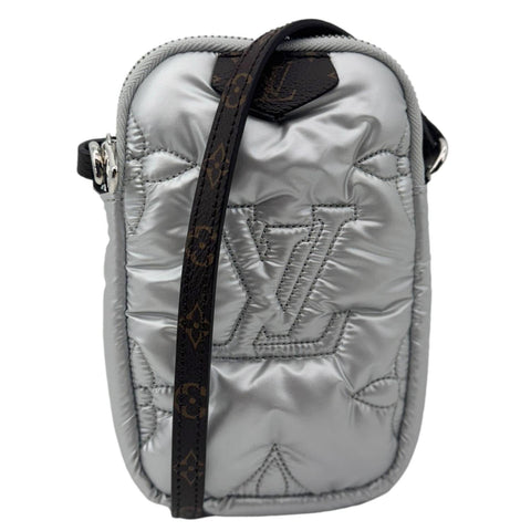 LOUIS VUITTON Pillow Monogram Econyl Phone Pouch Silver