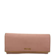 Prada Saffiano Metal Bar Continental Flap Wallet