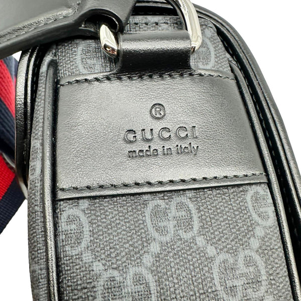 GUCCI Mini GG Supreme Canvas Messenger Bag Black 791741