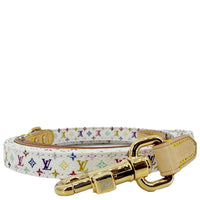 LOUIS VUITTON x TM MM Monogram Multicolor Canvas Dog Leash White