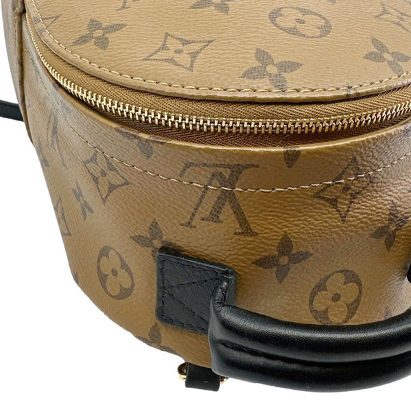 LOUIS VUITTON Palm Springs Mini Monogram Reverse Canvas Backpack Bag Brown