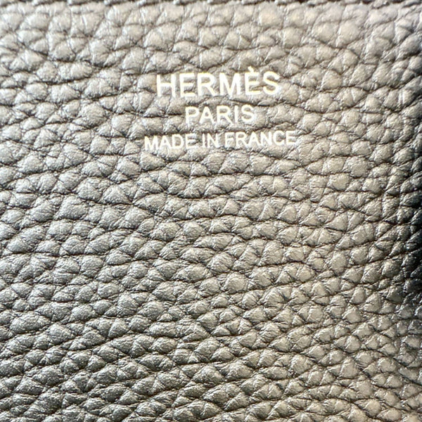 HERMES Medor Clous Togo Swift Leather Crossbody Bag Black