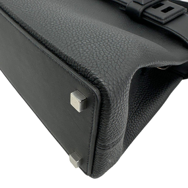 HERMES Medor Clous Togo Swift Leather Crossbody Bag Black