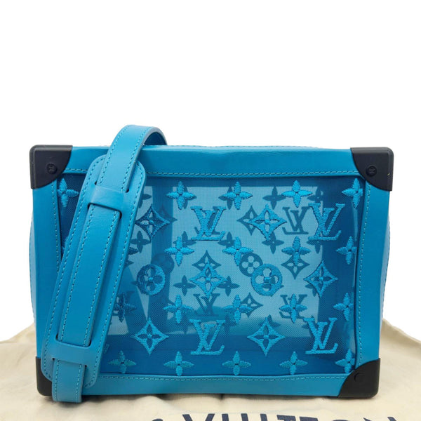 LOUIS VUITTON Soft Trunk Monogram Mesh Crossbody Bag Turquoise