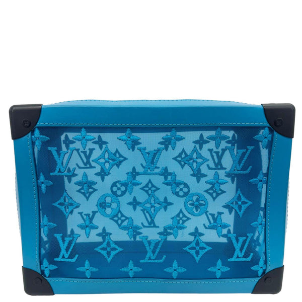 LOUIS VUITTON Soft Trunk Monogram Mesh Crossbody Bag Turquoise